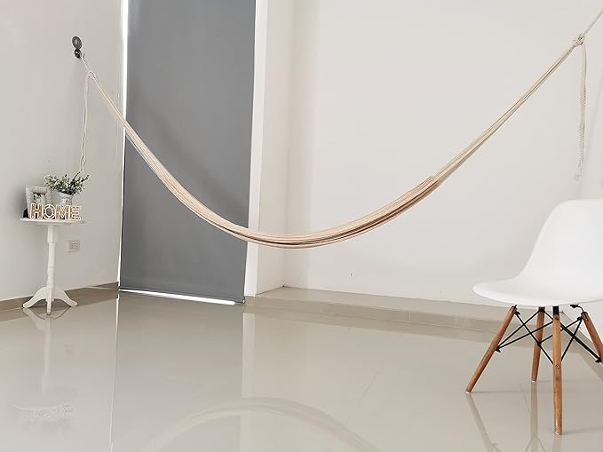 Traditional Mayan Hammock -Natural Hammock (Small) - Thick Nylon Thread