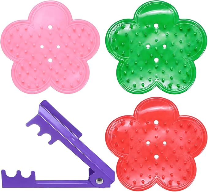 M METERXITY 1-Set Rose Thorn Stripper Tool, Plastic Metal Rose Stem Leaf Thorn Stripper for Bouquets Pruning Branches/Floral Arrangement, Flower Stripping Tool Remove Kit [Multicolor]
