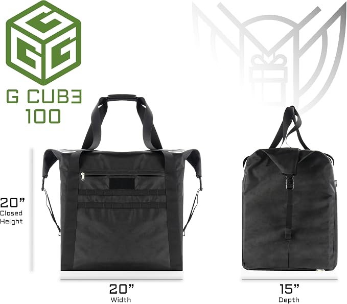 Xtreme Sight Line ~ G CUBƎ 100 Faraday Bag + XTECH Faraday Bag Combo for Medium to Large Generators and Electronics ~ Protects Against EMP/CME/EMF/RF ~ Diamond Form Farday Lined Interior ~ Black Combo