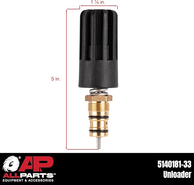 5140181-33 Unloader Kit for AAA Triplex C3* Series Pressure Washer Pumps up to 3700 PSI: 530008, 530009, 530016, 530017, 530059, 53BRD(23, 25, 28)