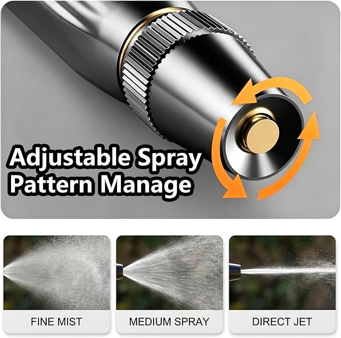 Car Washing Water Gun Set, 2026 Upgraded High Pressure Hose Nozzle, Powerful High-Pressure Water Gun for Car Cleaning, Home High Pressure Car Wash Water Gun, Plant and Vegetable Watering (1pcs)