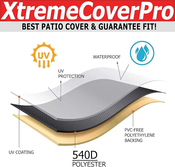 140D x 70W x 30H UV-proof Waterproof Furniture Patio Cover 520D beige brown two tone 140x70x30 breathable dust proof sofa table chair storage bar high chair color black sectional armless 140 70 30