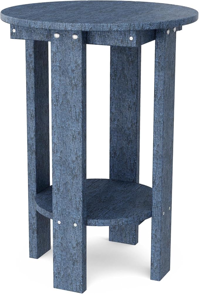 Wildridge Heritage Balcony Table, Patriot Blue - Outdoor Weather Resistant Recycled Plastic Furniture for Patio