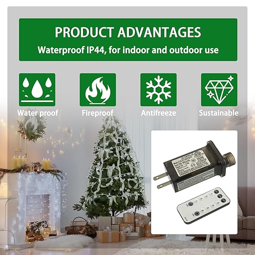 12V 9W 8 Mode LED Controller with Memory Function and IR Remote Control Low Voltage Transformer for Holiday String Lights,not Fit for 8 Mode with Control Box and 1 Mode String Light(1 pcs)