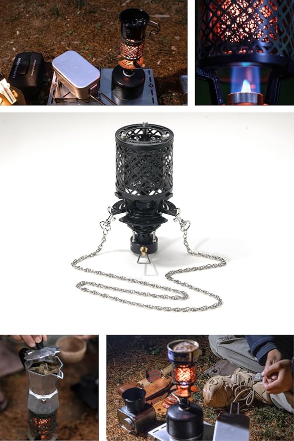 CAMPINGMOON T-HEATER GASWARE Gas Heater Propane Isobutane for Camping Outdoor Collaboration Limited Edition with EVA Case (BKNX-92+Z22)