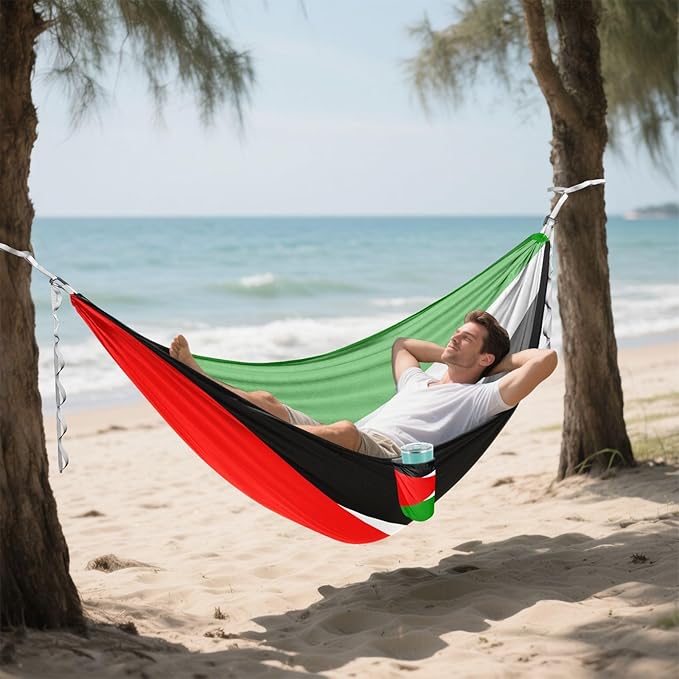 National Flag of Hammocks with Portabl Carry Bag Backyard Hammock for Indoor Outdoor Patio