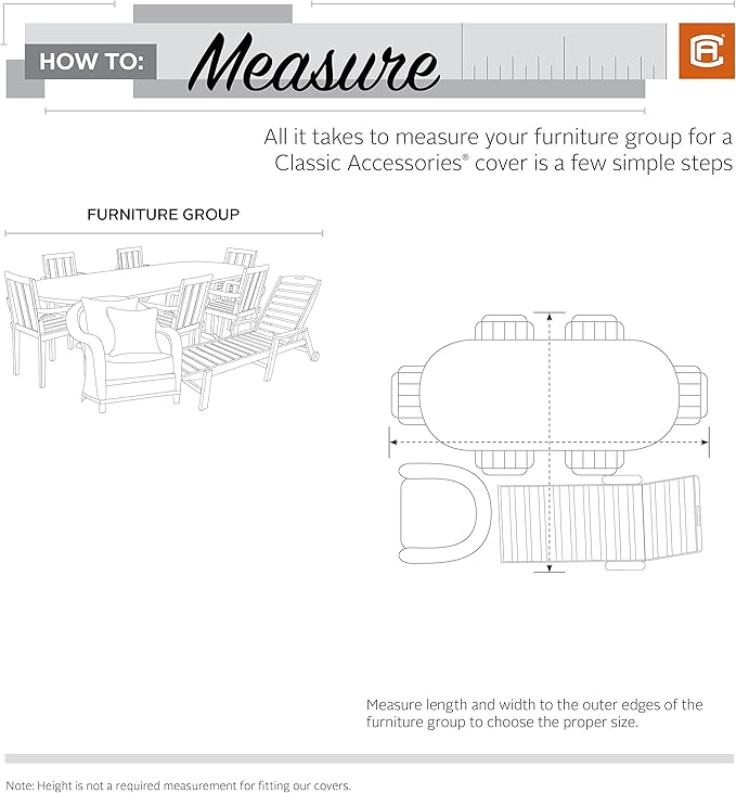 Classic Accessories Storigami Water-Resistant 100 Inch Easy Fold Patio Furniture Cover, Monument Grey, Patio Furniture Covers