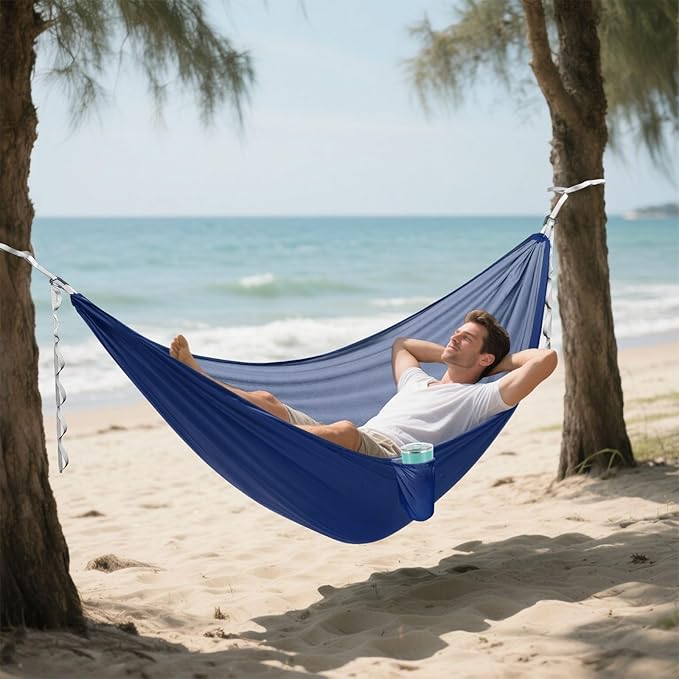 Blue Gradient 330lb Capacity Hammocks with Portabl Carry Bag Indoor Hammock for Camping & Hiking Essential Base para hamacas
