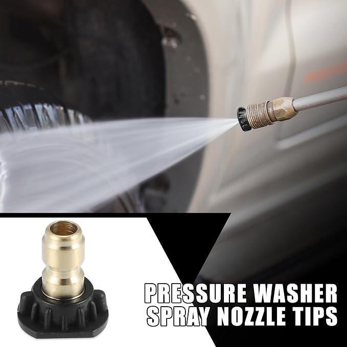 X AUTOHAUX High Pressure Washer Spray Nozzle Tips Quick Connector Black 5 Pcs