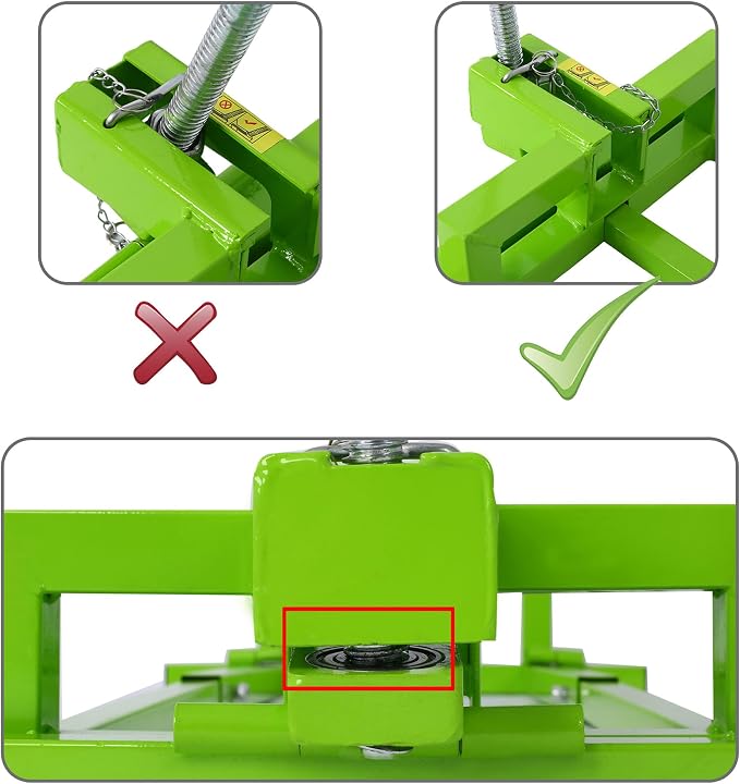 Foldable Lawn Mower Lift for Riding Tractors, Portable Lawn Mower Jack Lift Zero Turn & Telescoping Lawns Tractor Lifts with Adjustable Height/Manual or Power Handles, 880 LBS Capacity (Lime Green)