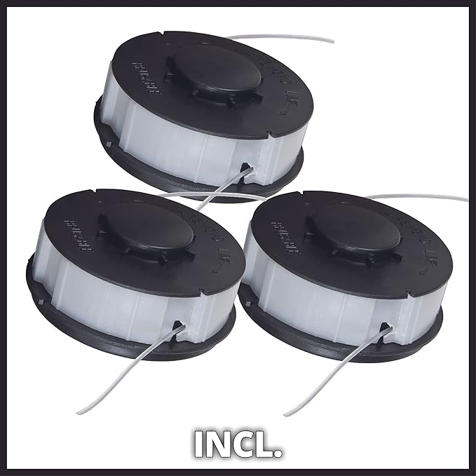 Einhell GC-ET 4530 Set Grass Trimmer with 30 cm Cutting Width and Spools, Red, Set of 3 Piece