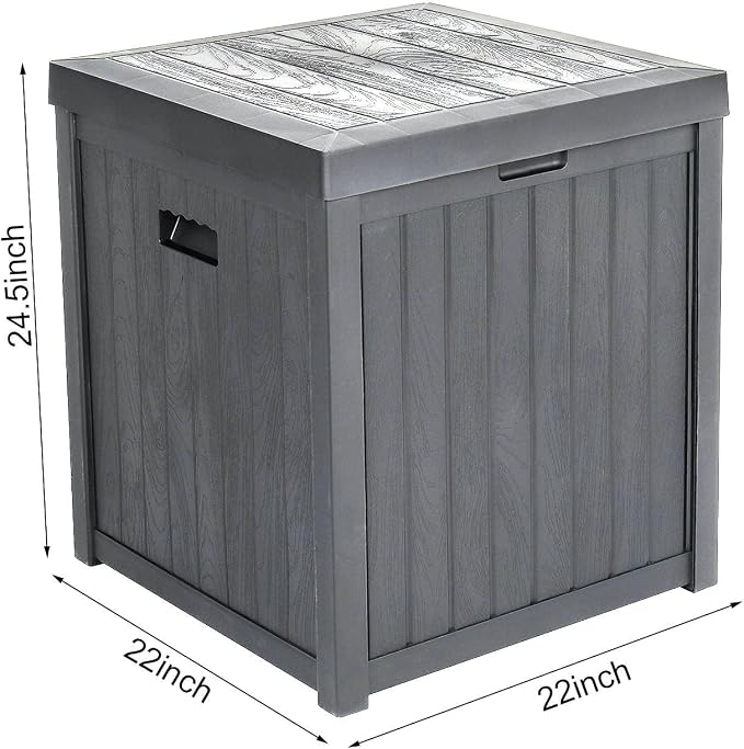 Storage Deck Box, Outdoor Garden Tools and Storage Container for Patio Furniture, Store Items on Patio, Garage, Yard，51 Gallon