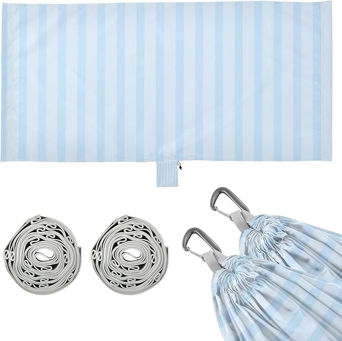 Blue Vertical Stripes 330lb Capacity Outdoor Hammocks with Hanging Ropree Hammock for Outside Patio Garden hamaca para acampar