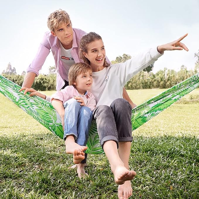 Outdoor Hammock Anti-Rollover Travel Camping Portable Hammock Hanging Chair Outdoor Portable Camping Travel Equipment (Color : Green)