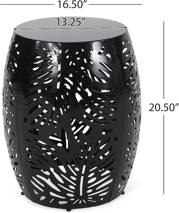 Patio Dining Table, Round, Black
