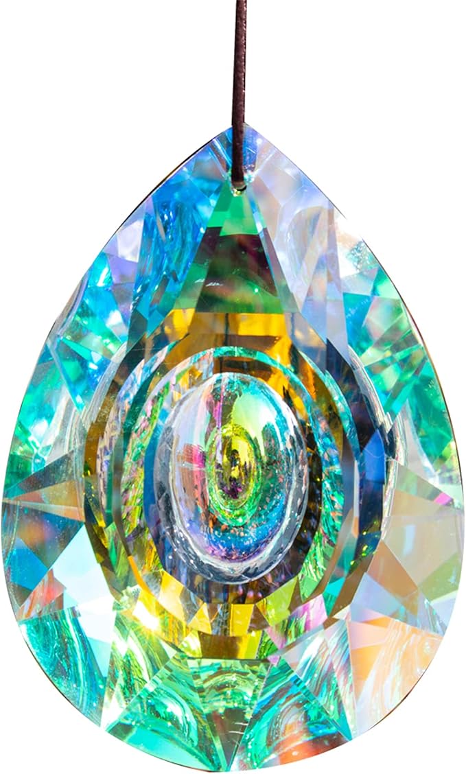 89mm/3.5in Hanging Chandelier Crystals Prism for Window Suncatchers Rainbow | Glass Prisms Hanging Window Crystals Suncatcher Chandelier Parts Light Catchers Rainbow Maker Pendants
