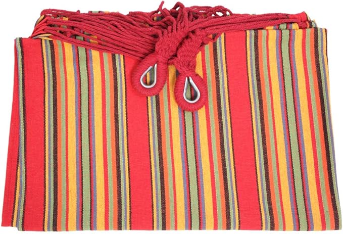 Portable Outdoor Polyester Hammocks Set,Professional Hammock Stand,Outdoor Patio Hammocks,Indoor Swing Hammock Chair Set,with Carry Bag,for Outside Patio Porch Beach Backyard (Red Stripe)