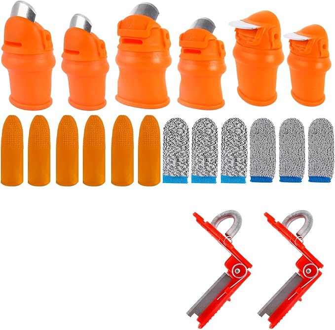 20 Pcs Thumb Knife for Gardeners,Multifunctional Gardening Thumb Knife Tool Set,Portable Garden Finger Cutter for Plant Vegetable Fruit Picking,Trimming,Harvesting