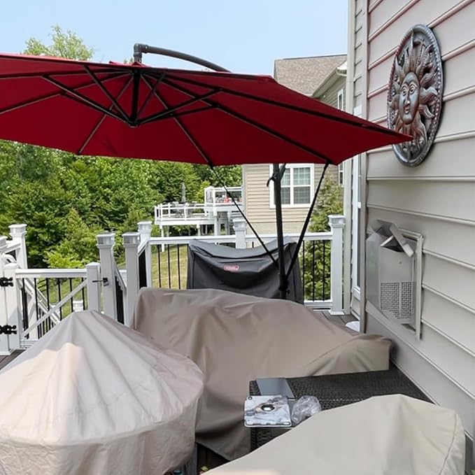 Umbrella Wind Stabilizer Straps,Fixed Strap for Large Outdoor Umbrella,Adjustable and Reusable Cantilever Parasol Wind Straps