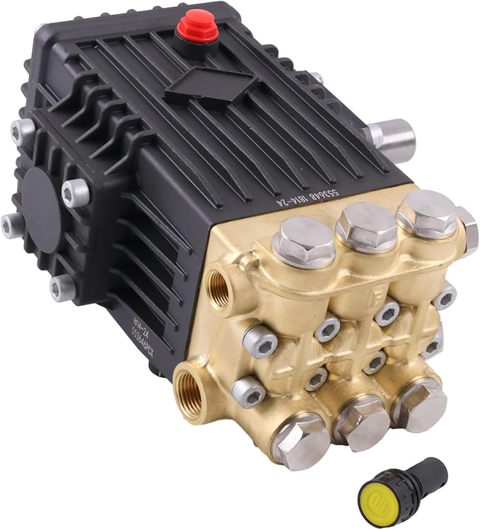 Triplex Pressure Washer Pump TS1811 T-47 Series 4.5GPM 3500PSI 1125RPM 24MM Solid Shaft
