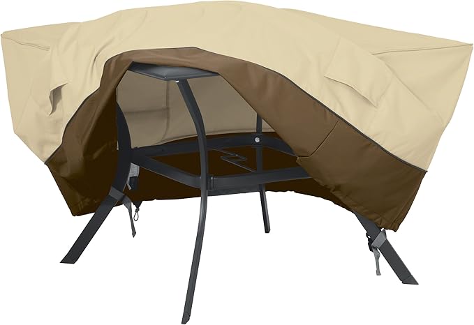 Classic Accessories Veranda Water-Resistant 40 Inch Square Patio Table Cover, Outdoor Table Cover