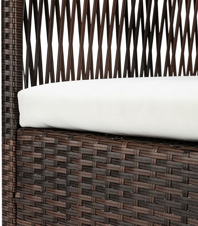 4PC Patio Furniture Set Sectional Wicker Sofa Chaise Lounge Rattan Chair Outdoor Sofa Covers Sectional Sofa