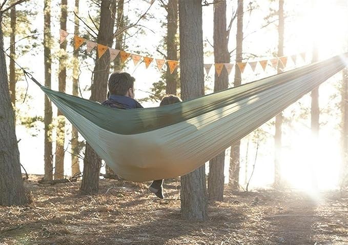 Hammock for Outside Outdoor Hammock with Suspension Kit, Quick Setup, Traveler's Dream Hammock, Breathable Nylon Fabric Hammock Swing(C,290x180cm)