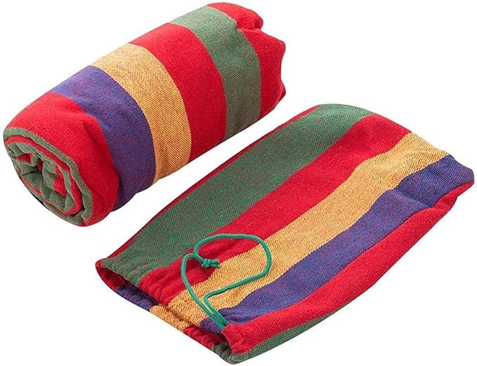 Camping Hammock Bed Single-Person Thickened Canvas Hammock Outdoor Camping Indoor Leisure Swing Student Dormitory Hammocks Hammock Swing (Color : Blue, Size : 280 * 80cm)