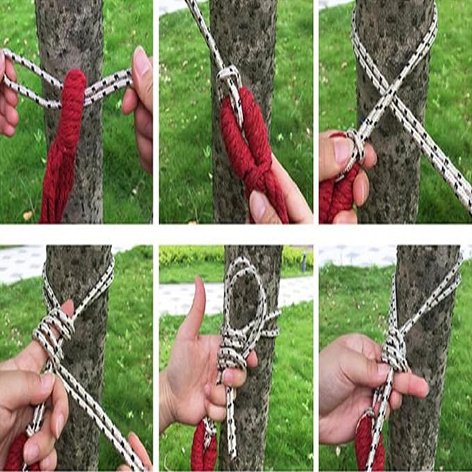 HUHJYUGE Camping Hammock, Breathable Durable Portable Hammocks with Ropes & Carry Bag, Cotton Hammock Comfortable Fabric Hammock, Perfect for Outdoor/Indoor Patio Backyard (190x150cm)