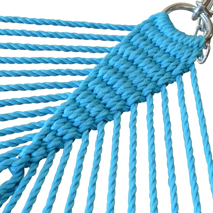 Jumbo Caribbean Hammock - 55 Inch - Soft-Spun Polyester - Light Blue