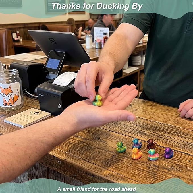 3D Printed Mini Ducks 100 Pack, Color-Shifting Gradient Miniature Duck Figurines to Hide, Tiny Animals Small Little Ducks for Cruise Hiding, Fairy Garden, Micro Landscape & DIY Décor