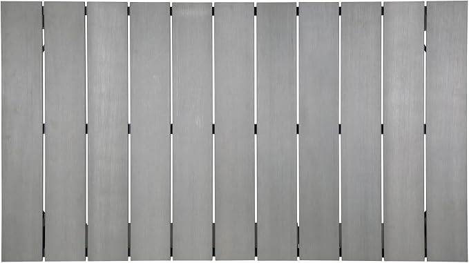 Modway Maine Aluminum Outdoor Patio 63" Dining Table in Brown Gray