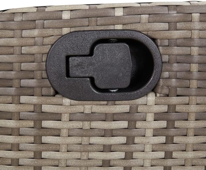 Backyard Furniture Patio Conversation Sets Outdoor Seating 5 Piece Patio Dining Set with Cushions Gray Poly Rattan Suitable for Gardens, Balconies, Decks