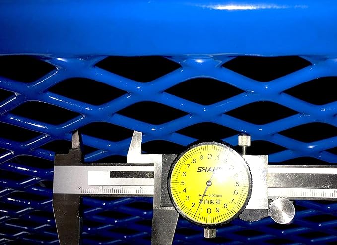 Heavy Duty 46 inch Expanded Metal Round Picnic Table (Blue)