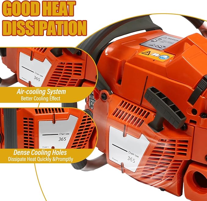 24Inch Gas Chainsaw, 65CC 2 Stroke Gas Powered Chainsaws Handheld Cordless Petrol Gasoline Chain Saw, w/Carburetor, Air Purification System for Wood Pruning, Tree Stump Trimming