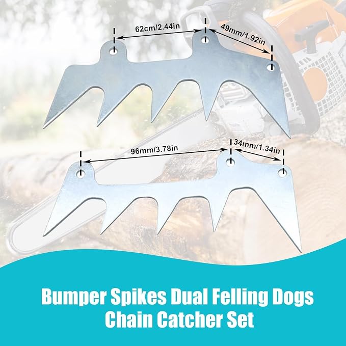 Dual Felling Dog Catcher Set Compatible with Stihl 024 026 MS240 MS260 029 034 036 038 039 MS271 MS290 MS390 MS291 MS361 MS310 MS311 MS391 Chainsaw