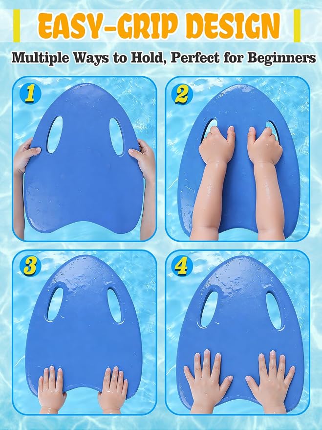 Swimming Kickboard for Kids - Swimming Training Aid Kickboard with Handrail Hole, Practising Swimming Kickboard for Beginners, Safety Swim Board Auxiliary for Children Summer Pool Party