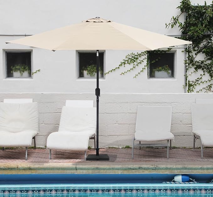 ontheway 11FT Patio Umbrella Enhanced Replacement Canopy Market Table 8 Ribs Umbrella Canopy