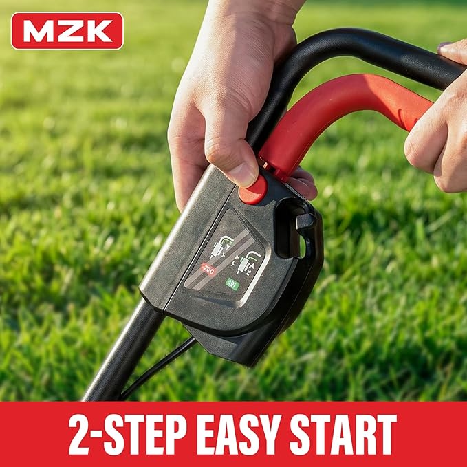 MZK 20V 13" Electric Lawn Mower, Brushless Cordless Lawn Mower with 4-Position Height Adjustment, Walk-Behind Push Mowers with 8 Gallon Grass Bag, 2 x 4.0Ah Batteries & Charger Included, LM13G8