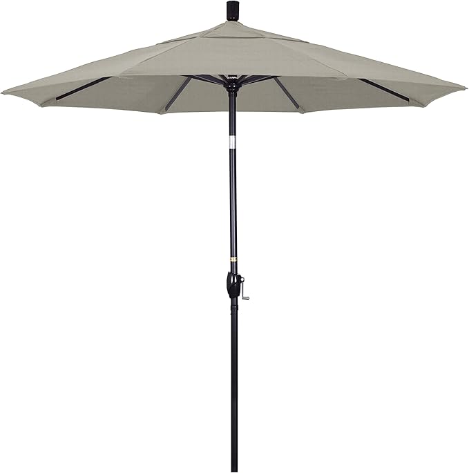 California Umbrella 7.5' Round Aluminum Market Umbrella, Crank Lift