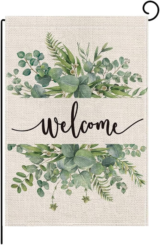 wyooxoo Spring Summer Flower Garden Flag 12x18 Inch Double Sided Vertical Welcome Garden Flag Outside Farmhouse Yard Outdoor Decoration (I)
