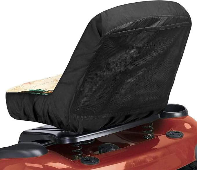 Lawn Mower Cover,Hummingbird Sunflower Tractor Seat Accessories,Medium Lawn Mower Seat Covers Fits Agricultural Vehicle
