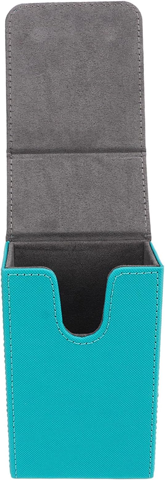Haofy PU Leather Tarot Storage Box Sun Moon Design Large Size Felt Lined Holds 95+ Cards for Universal Standard Tarot Cards (Blue Green)