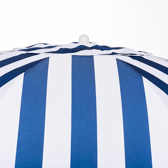 Business & Pleasure Co. Margaritaville Manana Umbrella - 6.5' Beach Umbrella Sand Anchor, 7' Tall Telescopic Aluminum Pole, UPF 50+