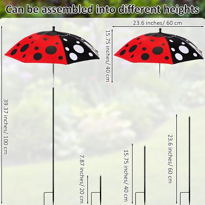 Plant Umbrellas for Outdoor Plants, Large Garden Plant Umbrella Shade Upgraded Adjustable Angle Height for Potted Plants Garden Beds