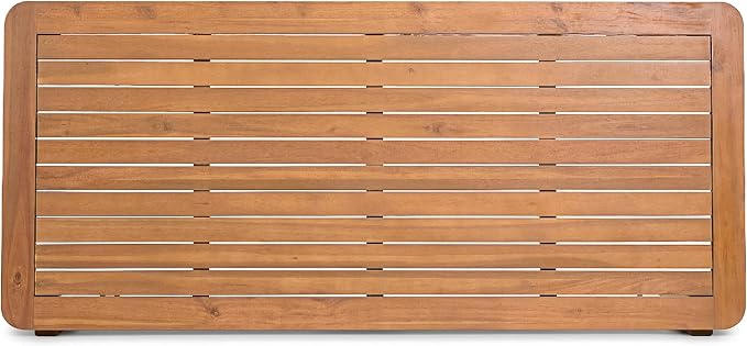 Christopher Knight Home Alson Acacia Wood Patio Dining Set with Bench, Solid Wood Outdoor Dining Table Set for 6, Outdoor Dining Set with Woven Wicker Accent, Teak+Light Grey
