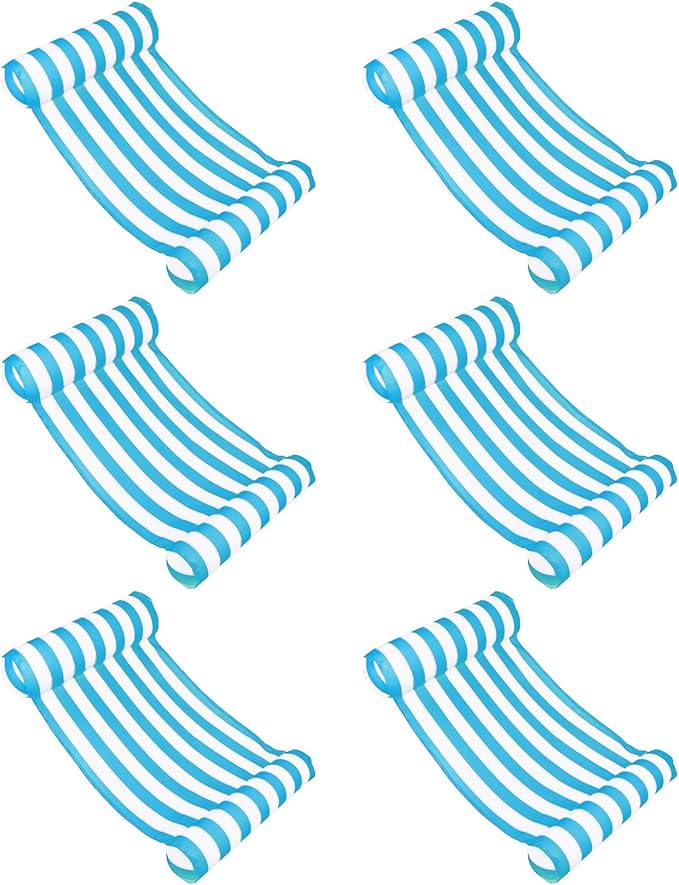 Swimline Swimming Pool Floating Water Hammock Lounge Chair (6 Pack)