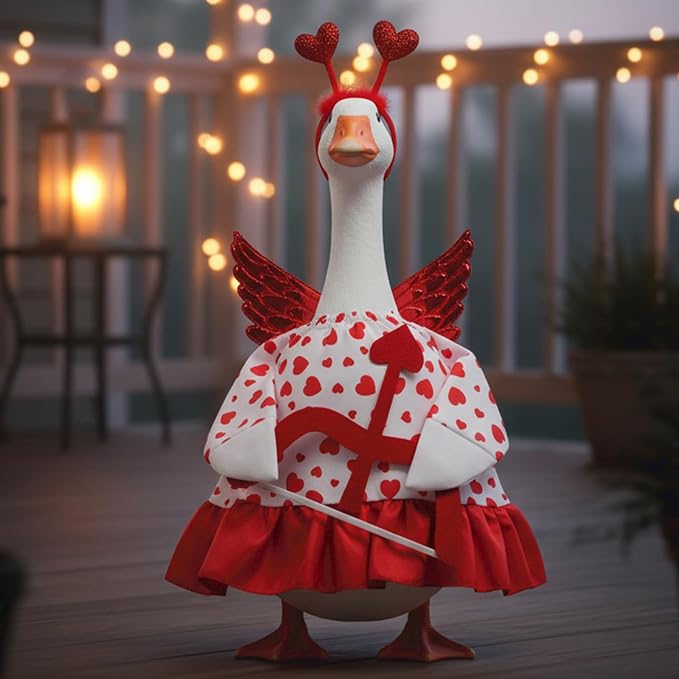 Halloween Porch Goose Outfit 23 Inch Porch Goose Clothes for Holiday | Pumpkin Dress Cape Witch Hat, Thanksgiving Goose Outfit, Christmas Goose Clothes, Holiday Costume for Lawn Geese Status