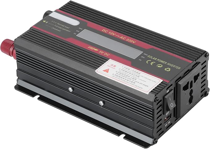KIMISS Car Power Inverter DC 12V to AC 3000W Peak Power Inverter Pure Sine Inverter Convertitore with LCD Display for TVs, DVD Players, Lights, Smartphones, Laptops