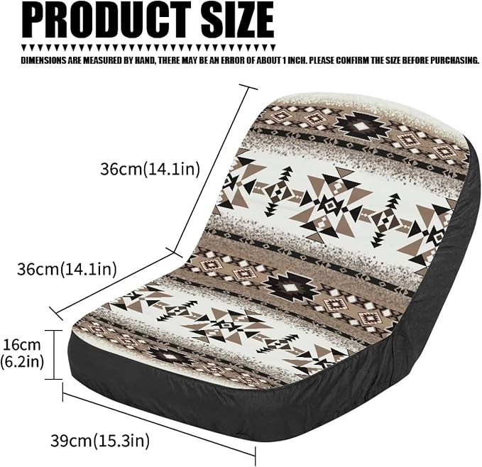 Lawn Mower Seat Cover Riding Lawn Mower Seat Cushion Aztec Tribal Tractors Accessories Waterproof Tractor Seat Decor